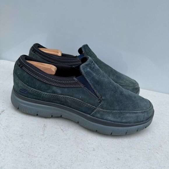 Skechers Mens Expected Avillo Blue Relaxed-Fit Memory Foam Size 11 - Picture 2 of 8